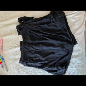 black wrap around looking skirt w built in shorts